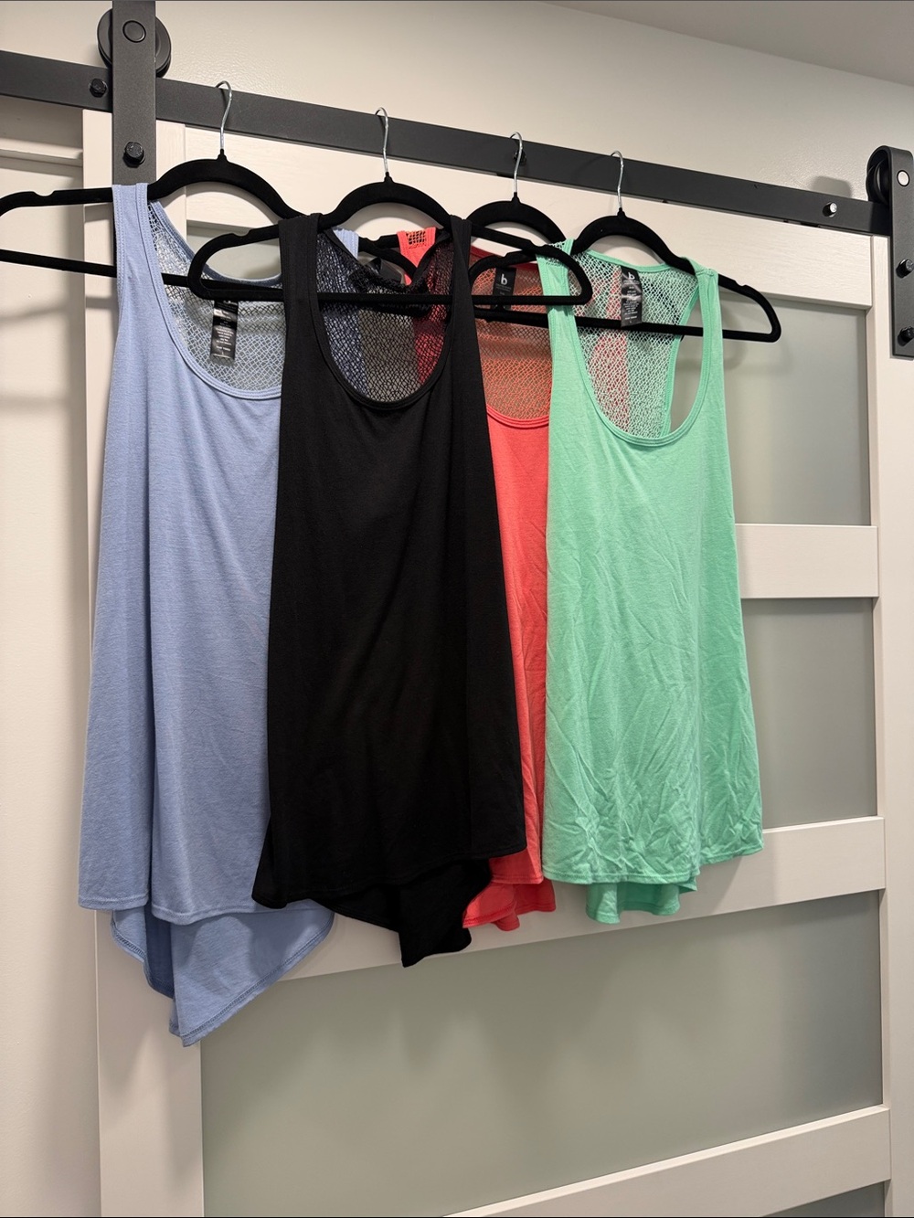 BodyRock bundle of 4 Tank Tops - Lavender, black, green, orange